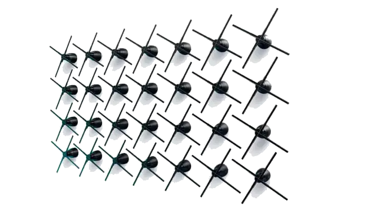 Muro de Ventiladores Holográficos con luces LED Hologramas formato en tamaño grande