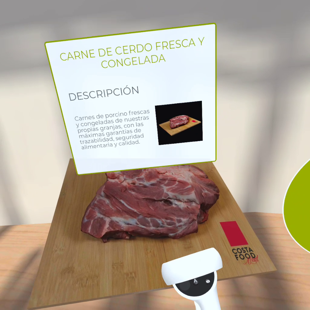 Ambiente virtuale Carne VR descrizione&oacute;n