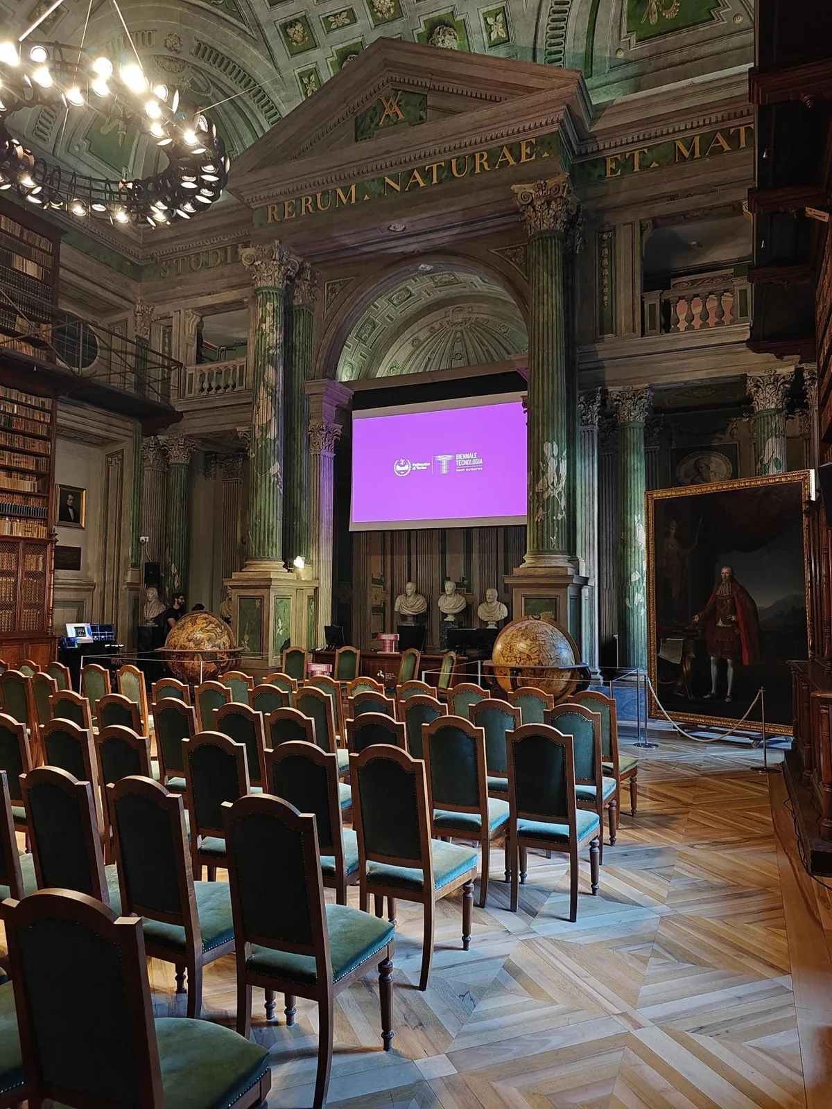 Sala storica dell'Accademia delle Scienze di Torino durante la Biennale Tecnologia 2026