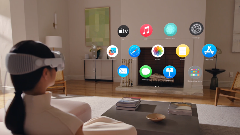 Apple Vision Pro con su sistema de uso Spatial Computing