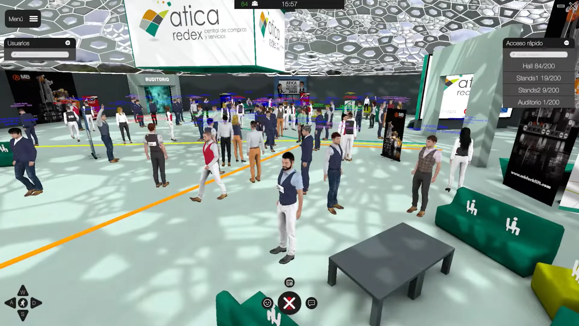 Ejemplo de metaverso en la plataforma de Eventos Online de DeuSens